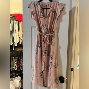 LOFT | floral midi dress